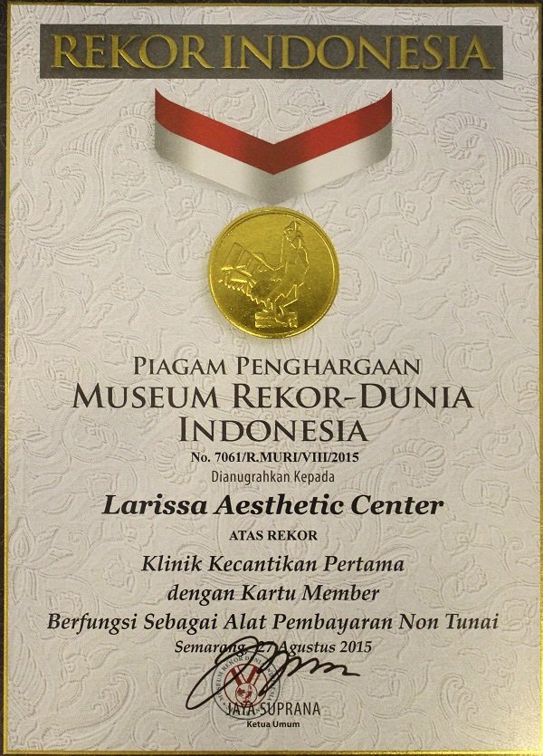 Klinik Kecantikan Pertama dengan Kartu Member Berfungsi Sebagai Alat Pembayaran Non Tunai