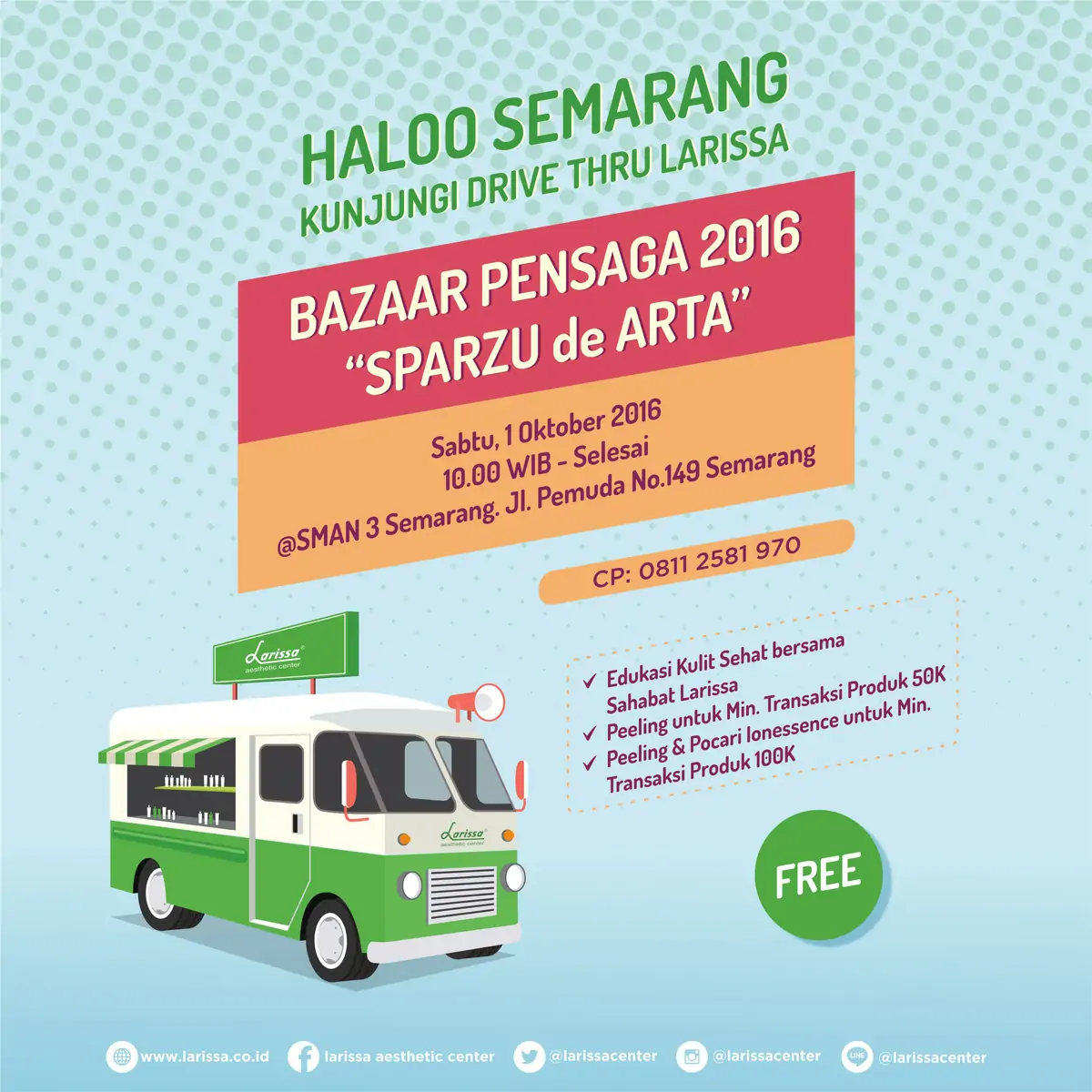 Kunjungi Drive Thru Larissa di Bazaar Pensaga 2016 "Sparzu de Arta"