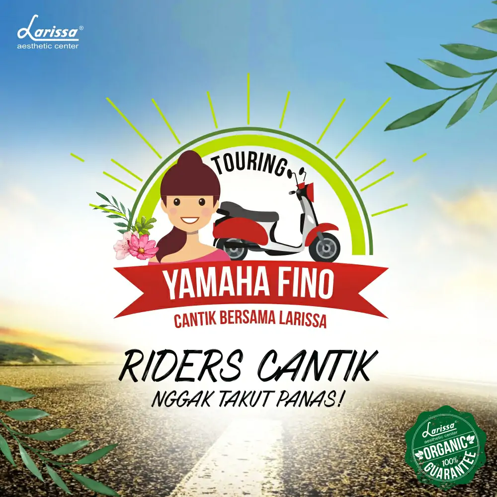 "Riders Cantik Gak Takut Panas" Touring Cantik Yamaha Fino Bersama Larissa