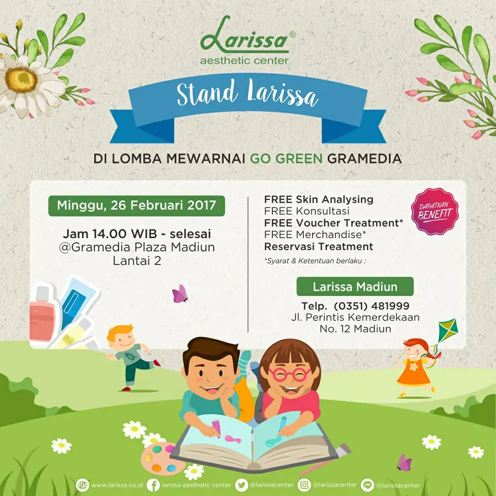 Stand Larissa di Lomba Mewarnai Go Green Gramedia Madiun