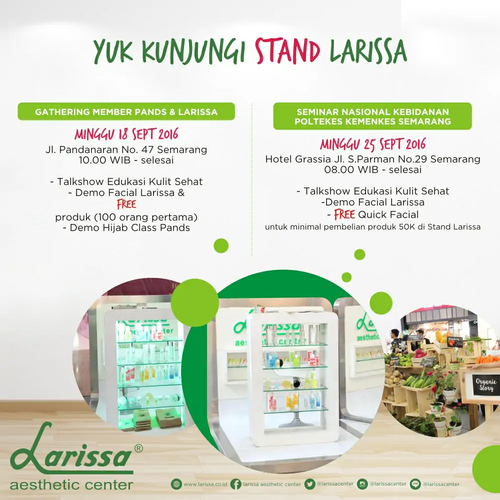 Talkshow Edukasi Kulit Sehat & Demo Facial Larissa Semarang