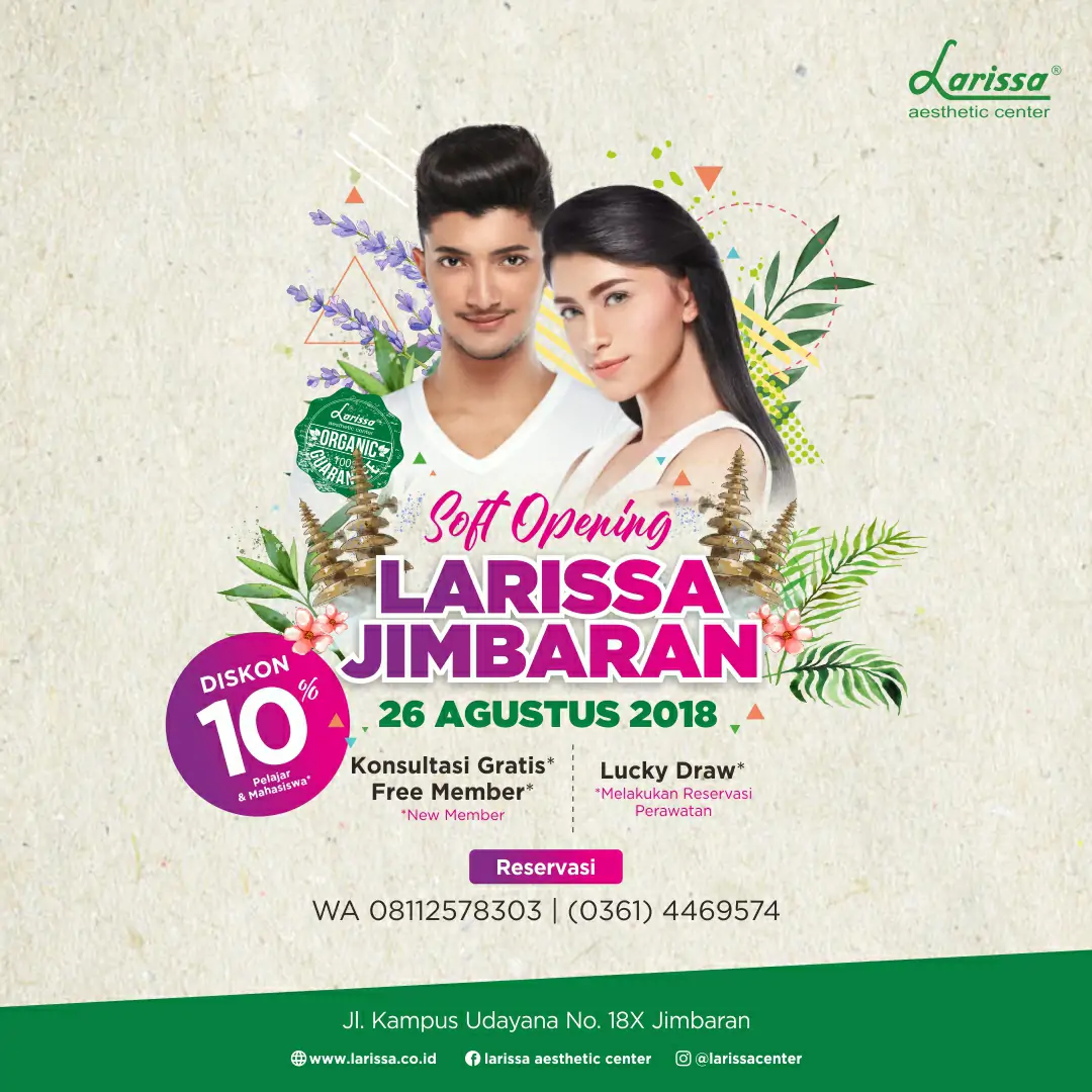 Larissa Akan Hadir di Jimbaran Bali, Kapan Lagi Bisa Rasakan Perawatan Berbahan Alami!