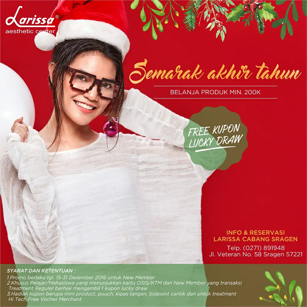 Promo Larissa Sragen, Belanja Min. 200K Free Kupon Lucky Draw