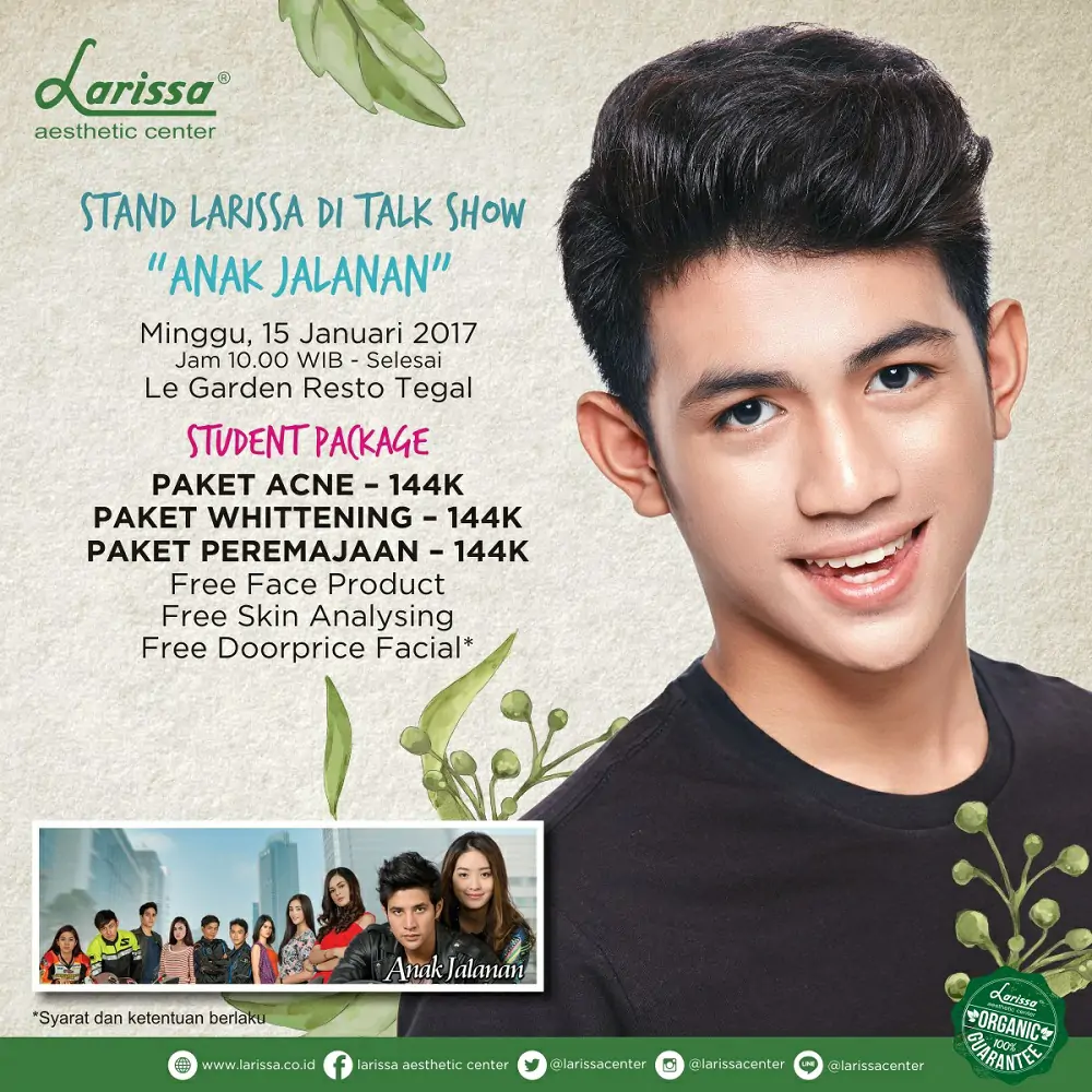 Stand Larissa di Talk Show "ANAK JALANAN" Kota Tegal