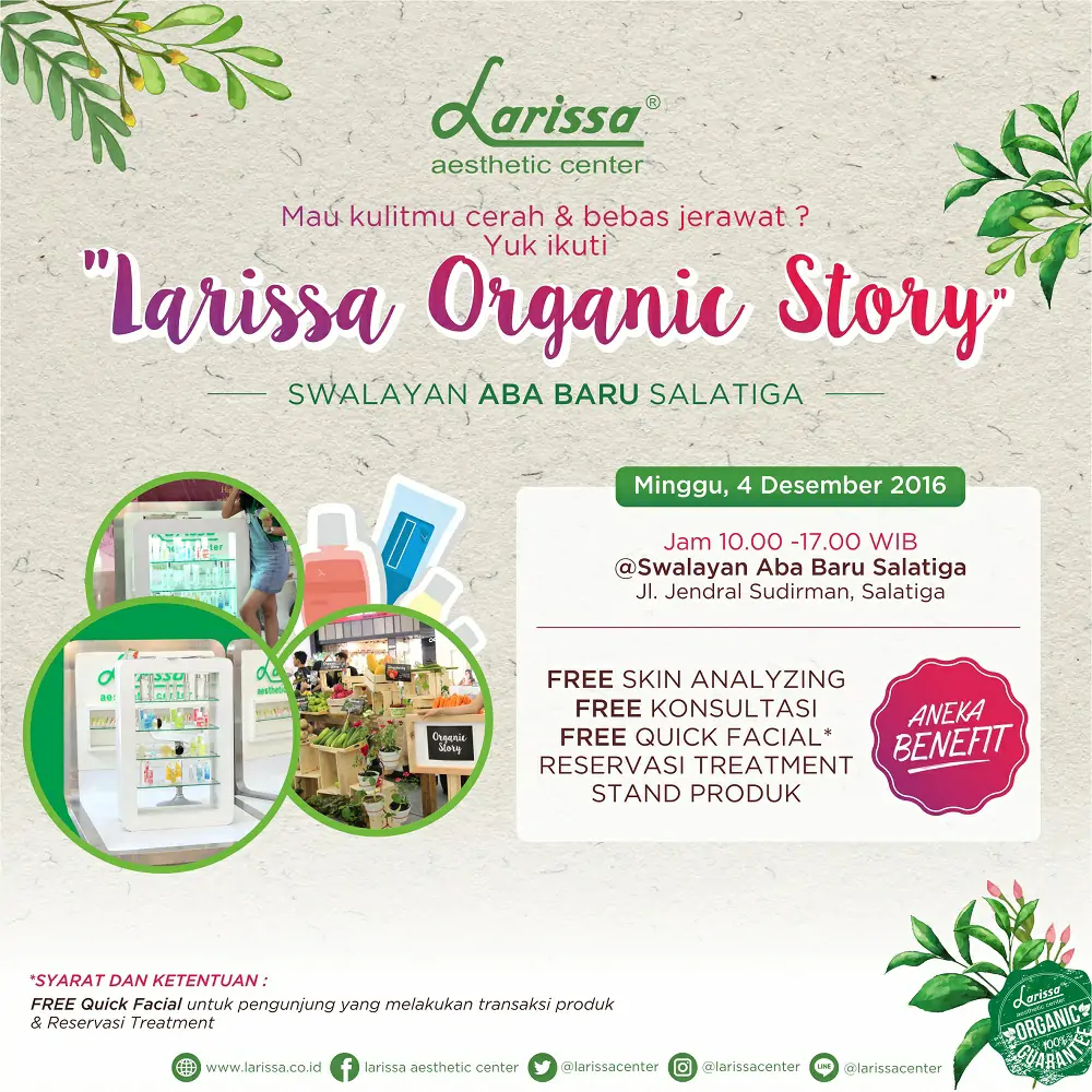 Larissa Organic Story Swalayan Aba Baru Salatiga