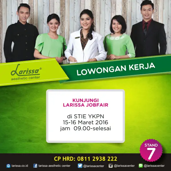 Open Recruitment Larissa Aesthetic Center di Job Fair STIE YKPN