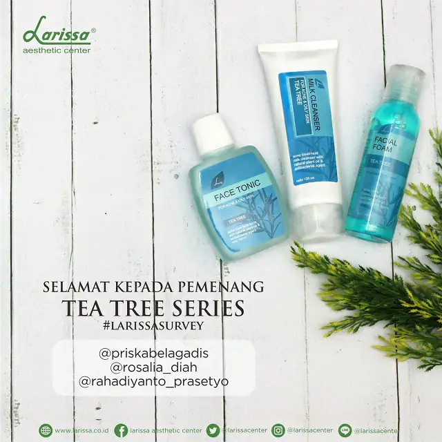 Pengumuman Pemenang Produk Larissa Tea Tree Series