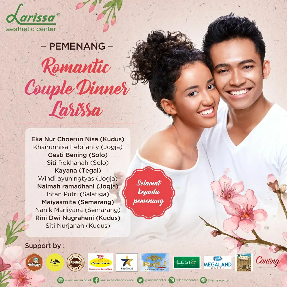 Pengumuman Pemenang Larissa Romantic Dinner 2017