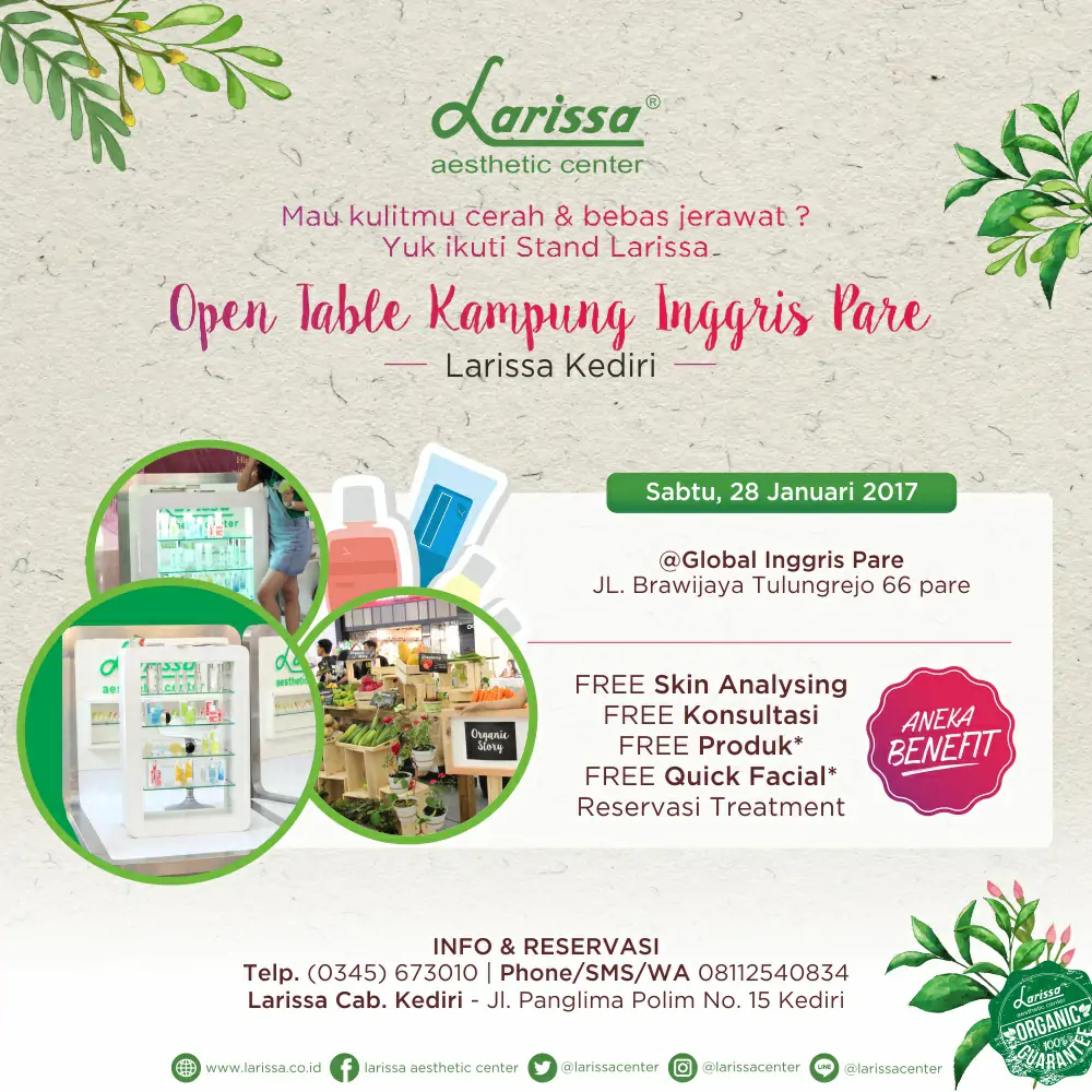 Stand Larissa di Open Table Kampung Inggris Pare