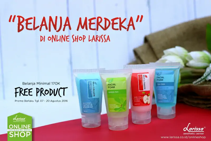 "Belanja Merdeka" Larissa Onlineshop Dapatkan Free Produk