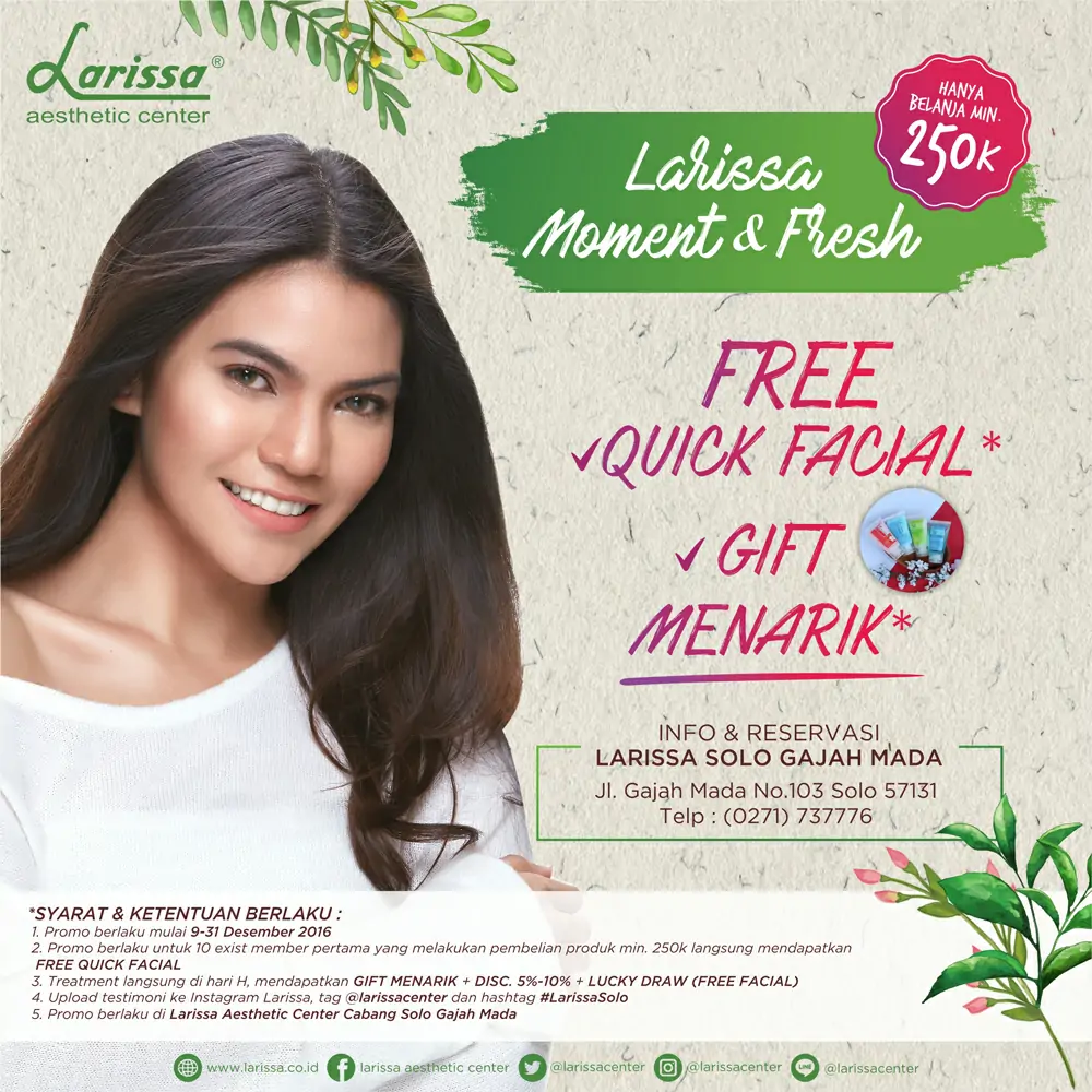Larissa Moment & Fresh Promo, Larissa Cab. Solo Gajah Mada #2