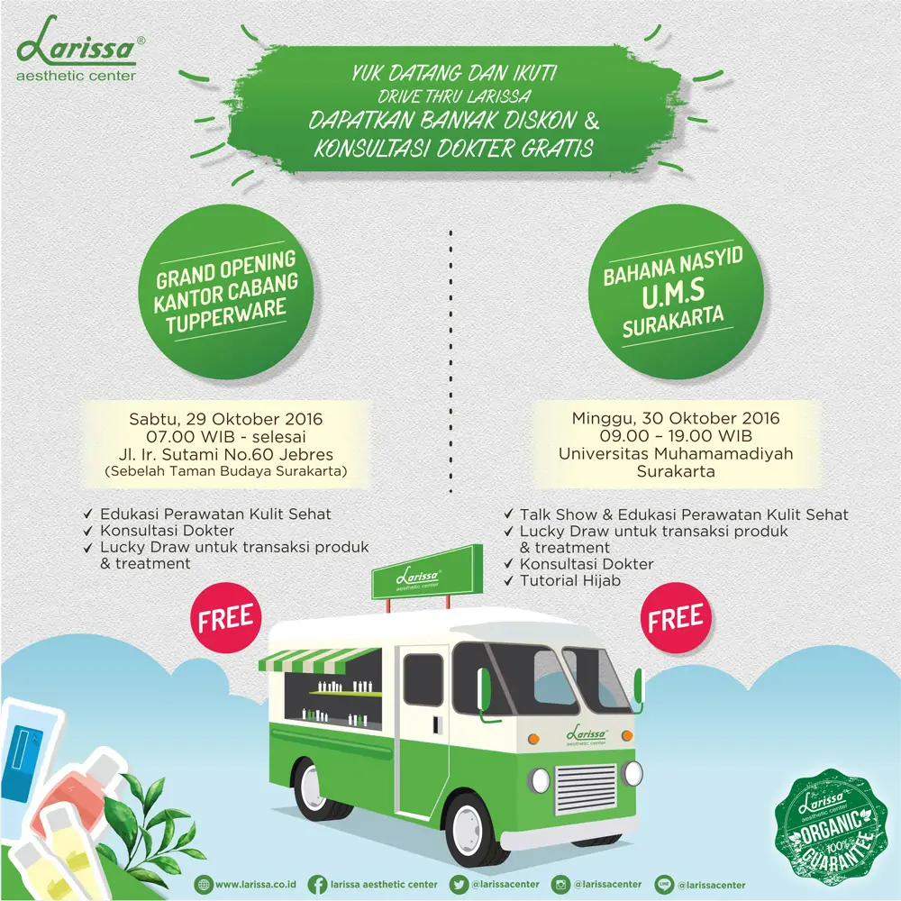 Agenda Drive Thru, "Larissa Roadshow Surakarta"