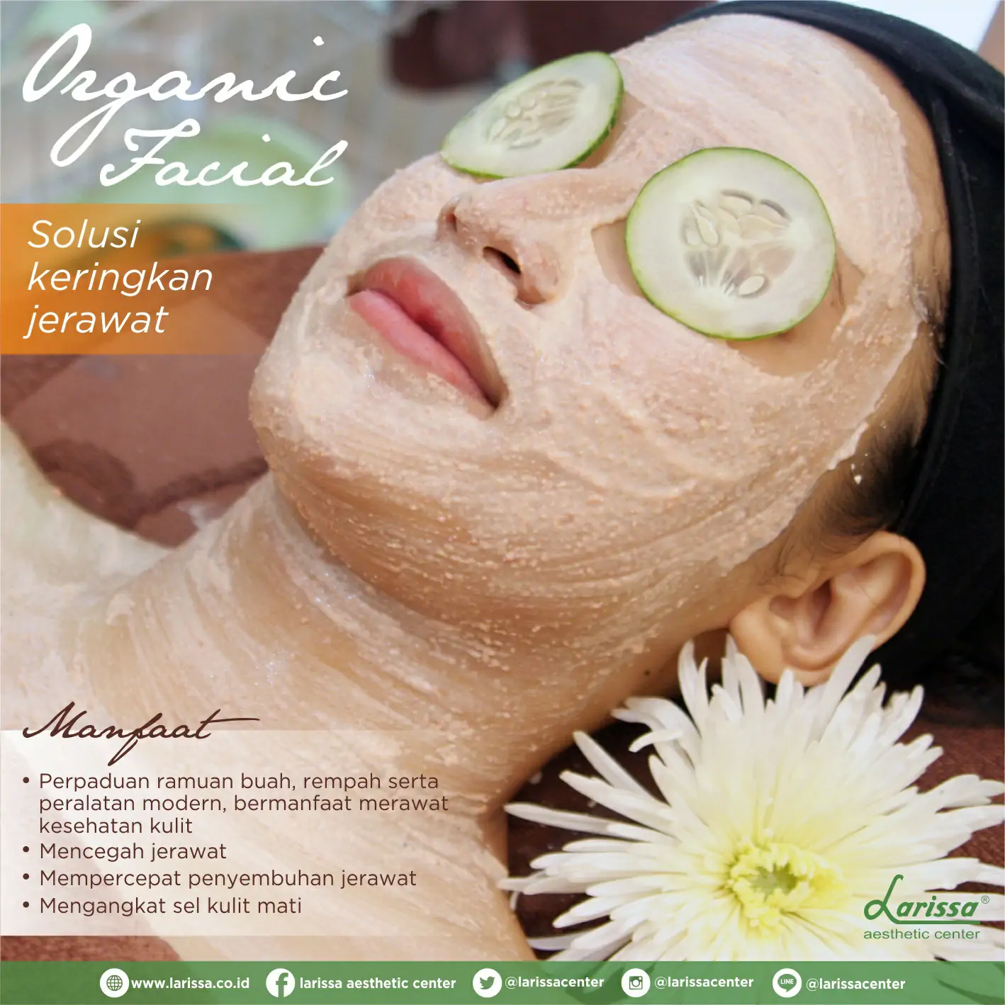 Keringkan Jerawat Dengan Organic Facial Larissa
