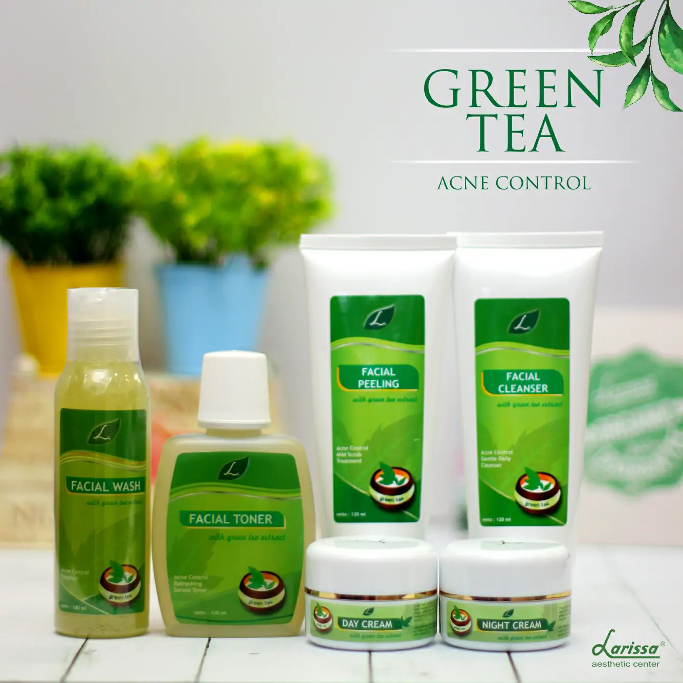 Lawan Jerawat Ringan dan Komedo Dengan Larissa New Green Tea Extract