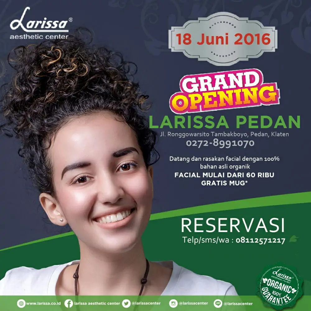 GRAND OPENING LARISSA PEDAN