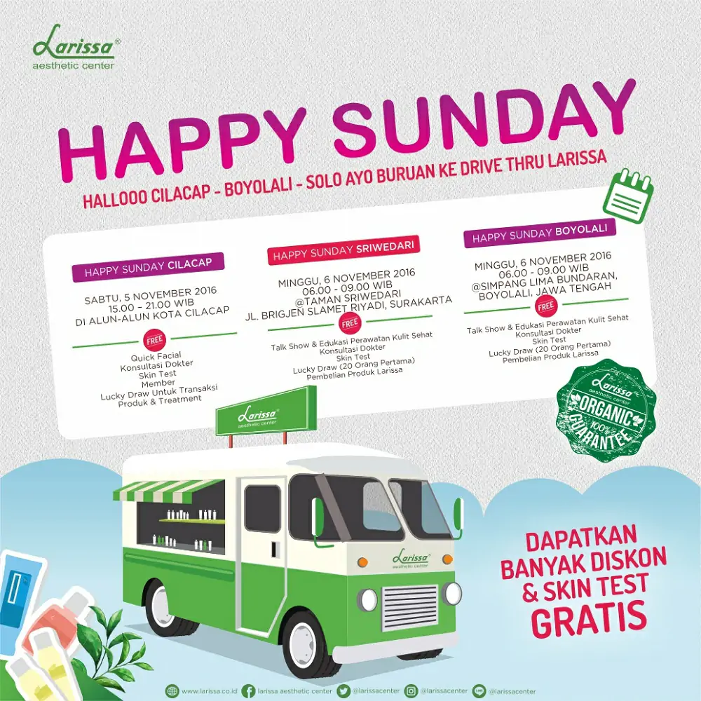 Happy Sunday Drive Thru Larissa di Cilacap, Boyolali dan Solo