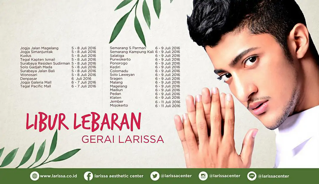 Jadwal Libur Lebaran Gerai Larissa
