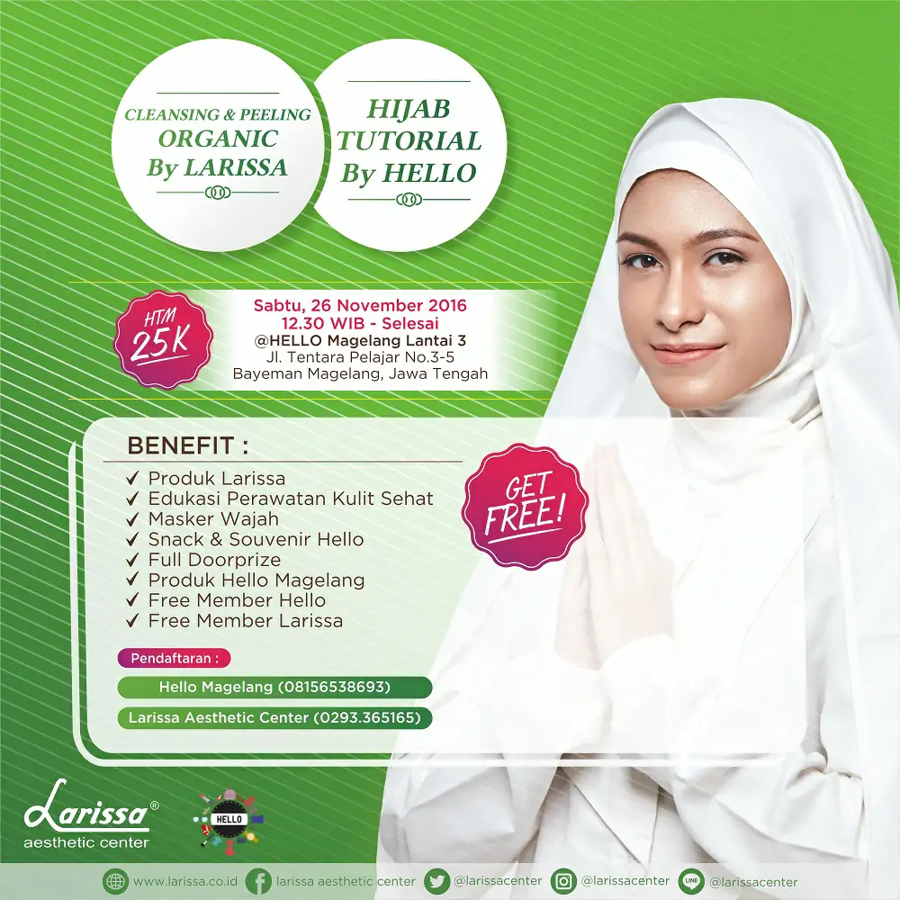 Larissa Cleansing Peeling & Tutorial Hijab Bersama Hello Magelang #2