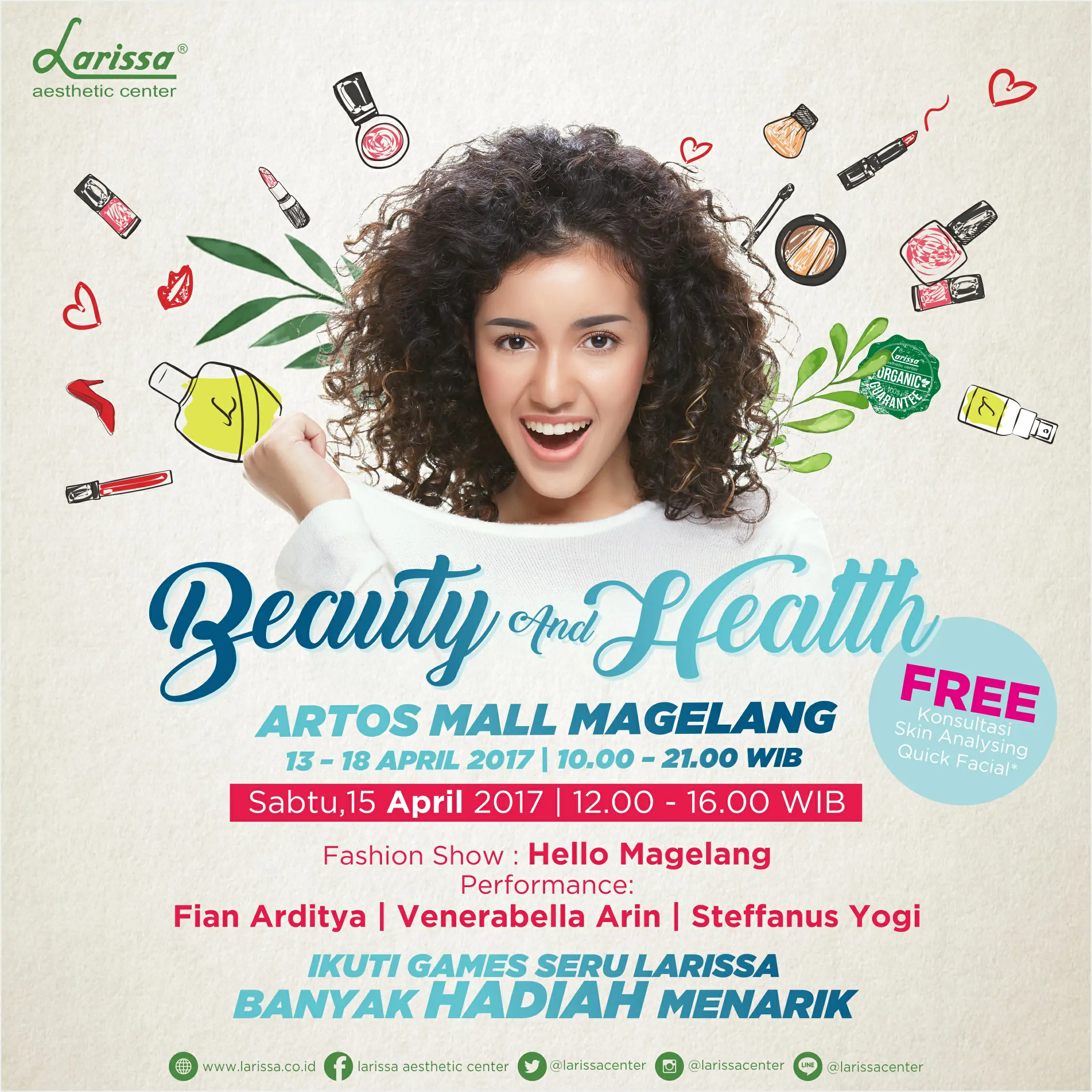 Larissa Beauty and Health Artos Mall Magelang 13-18 April 2017