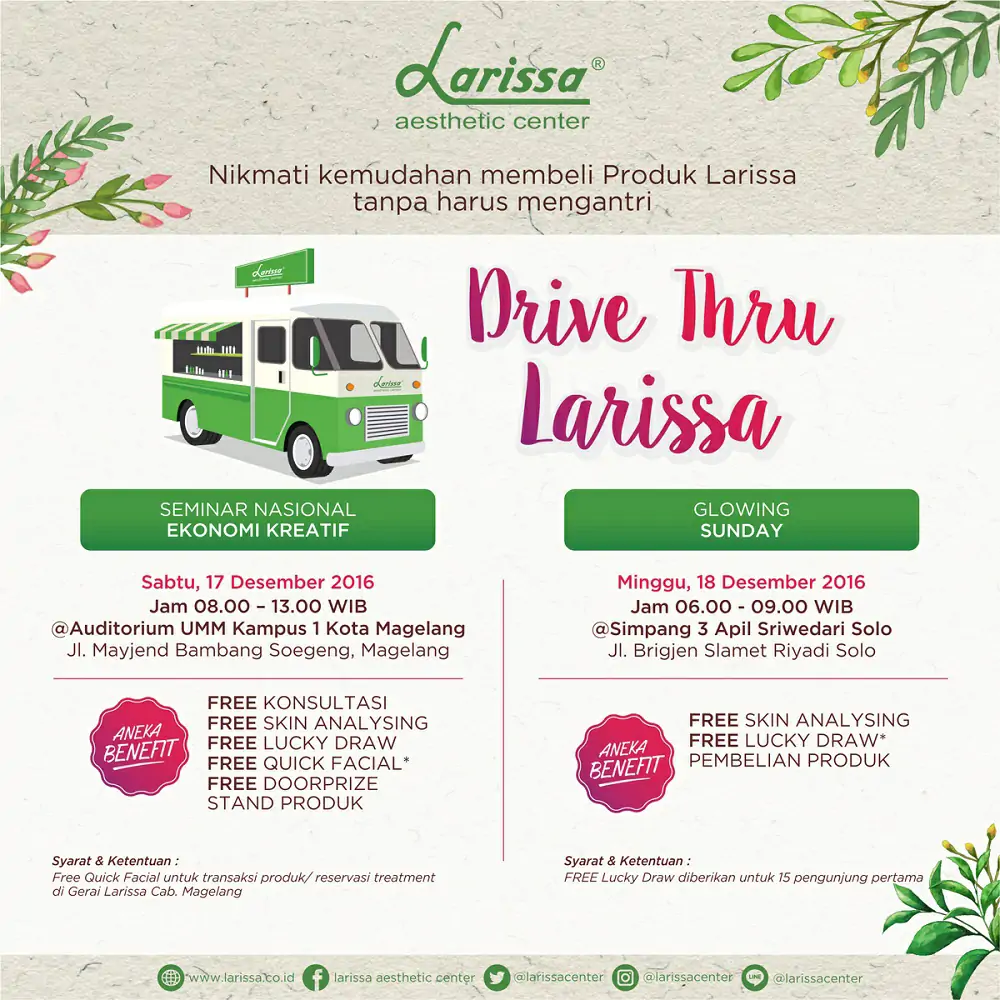 Agenda Drive Thru Larissa Magelang dan Solo