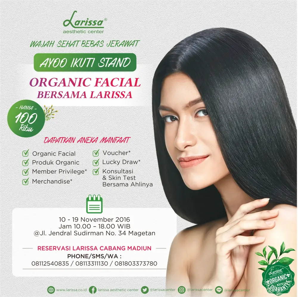 Kunjungi Stand Organic Facial Bersama Larissa