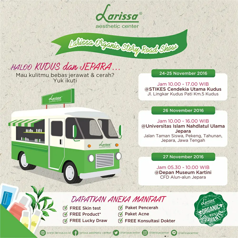 Larissa Organic Story Road Show Kudus & Jepara