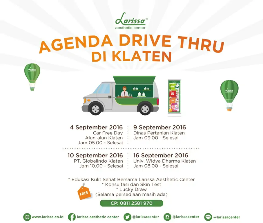 Agenda Mobil Drive Thru Larissa di Klaten