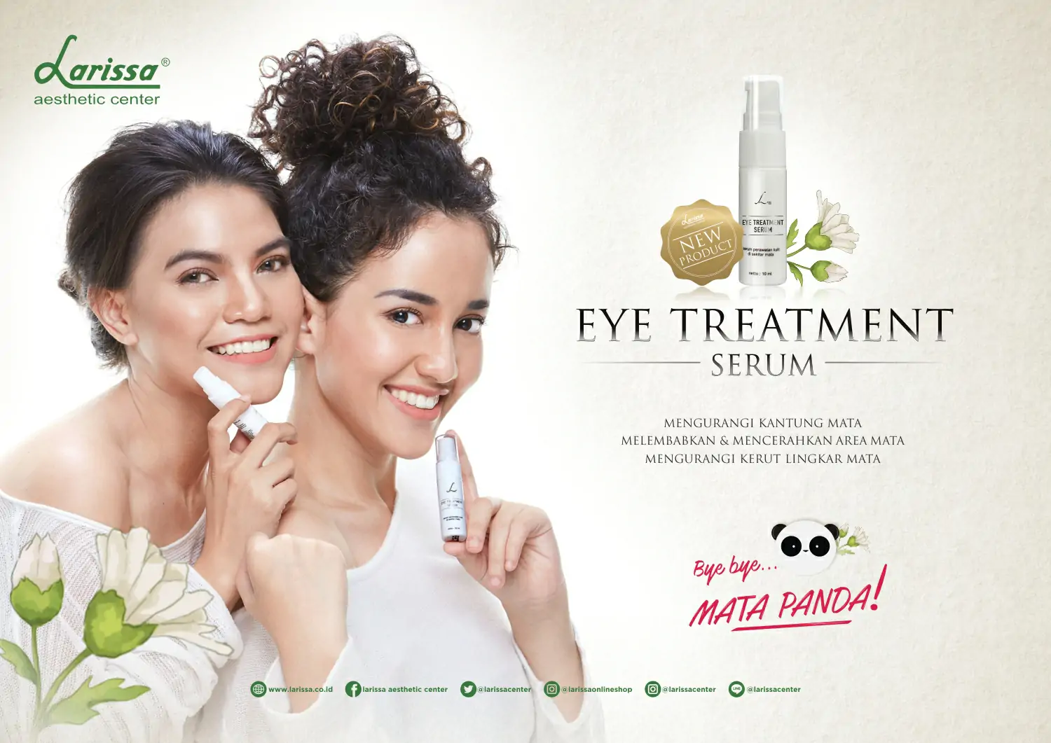 Mata Panda, Kantung Mata, Mata Kusam..?? Larissa Eye Treatment Serum Solusinya..!!