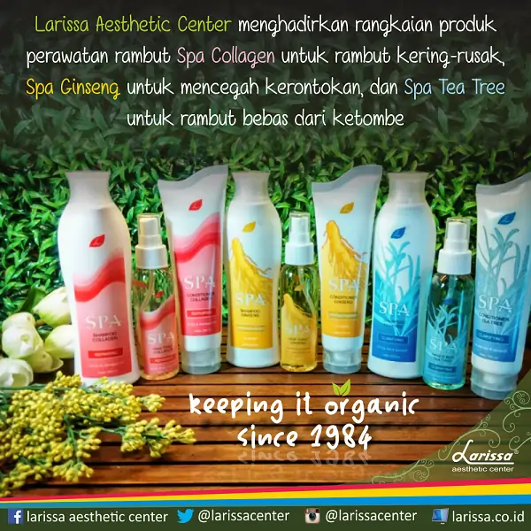 RAMBUT INDAH, SEHAT ALAMI,  BEBAS RONTOK DAN KETOMBE BERSAMA LARISSA SPA SERIES PRODUCTS