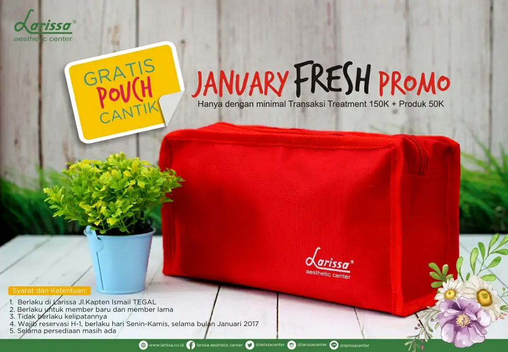 January Fresh Promo, Transaksi Treatment dan Produk Free Pouch