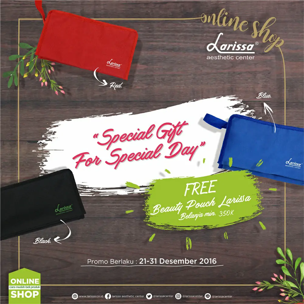 Belanja Produk Di Larissa Onlineshop FREE Pouch 21-31 Desember 2016