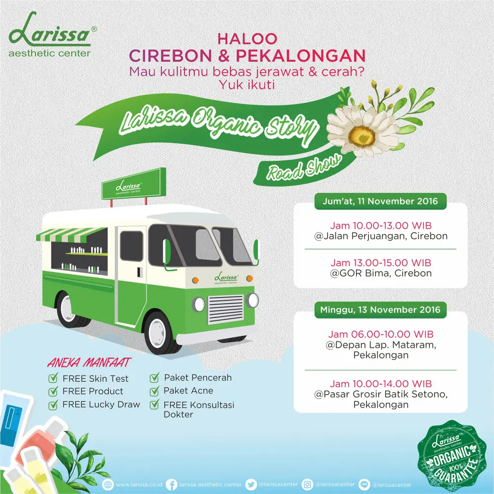 Kunjungi Larissa Organic Story Road Show To Cirebon & Pekalongan