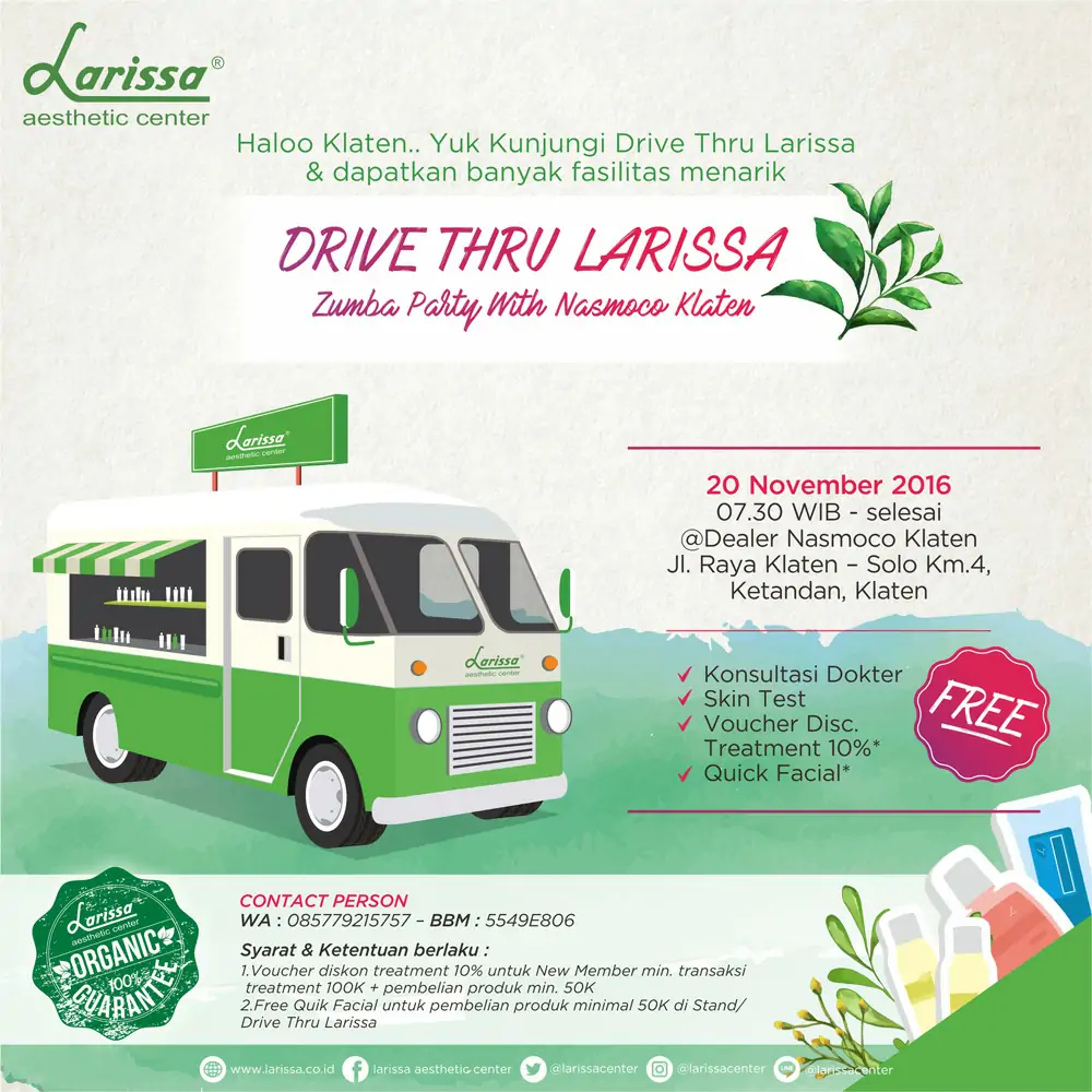 Kunjungi Drive Thru Larissa di Zumba Party di Nasmoco Klaten