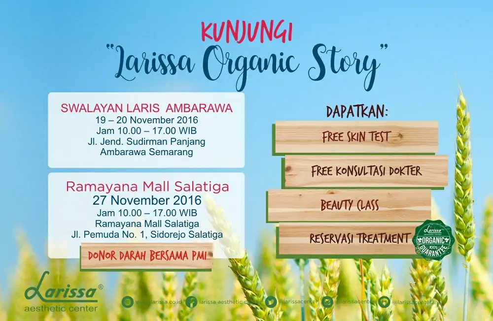 Stand Larissa Organic Story Salatiga dan Ambarawa